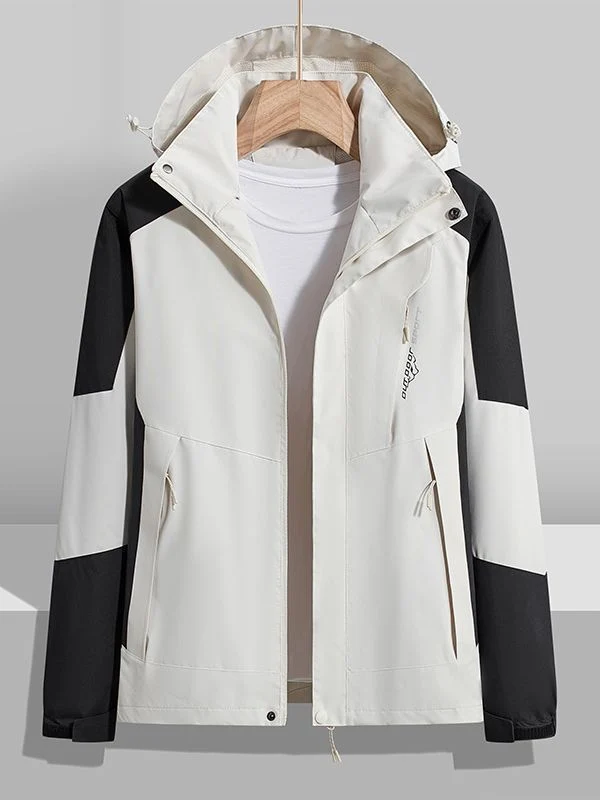 Damen zweilagige wasserdichte Outdoor‑Jacke mit Kapuze, atmungsaktiver Membran und verstellbarer Taille Nord Taschen