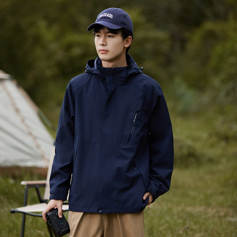 Damen zweilagige wasserdichte Outdoor‑Jacke mit Kapuze, atmungsaktiver Membran und verstellbarer Taille Nord Taschen