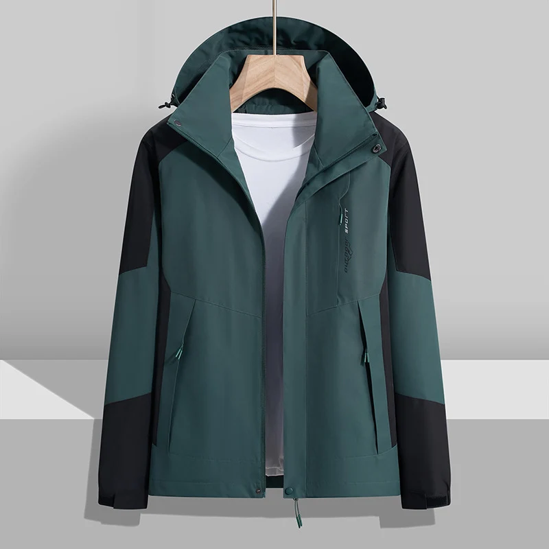 Damen zweilagige wasserdichte Outdoor‑Jacke mit Kapuze, atmungsaktiver Membran und verstellbarer Taille Nord Taschen