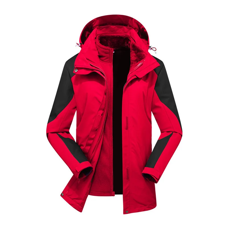 Damen zweilagige Softshelljacke mit herausnehmbarer Teddyfleece-Innenjacke und verstellbarer Kapuze Nord Taschen