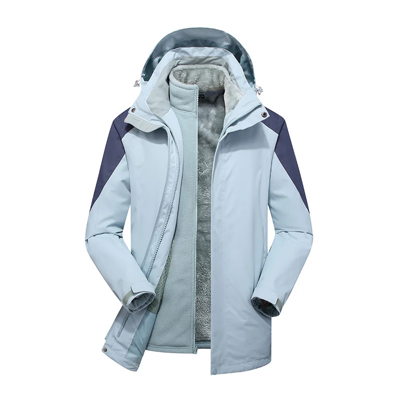Damen zweilagige Softshelljacke mit herausnehmbarer Teddyfleece-Innenjacke und verstellbarer Kapuze Nord Taschen