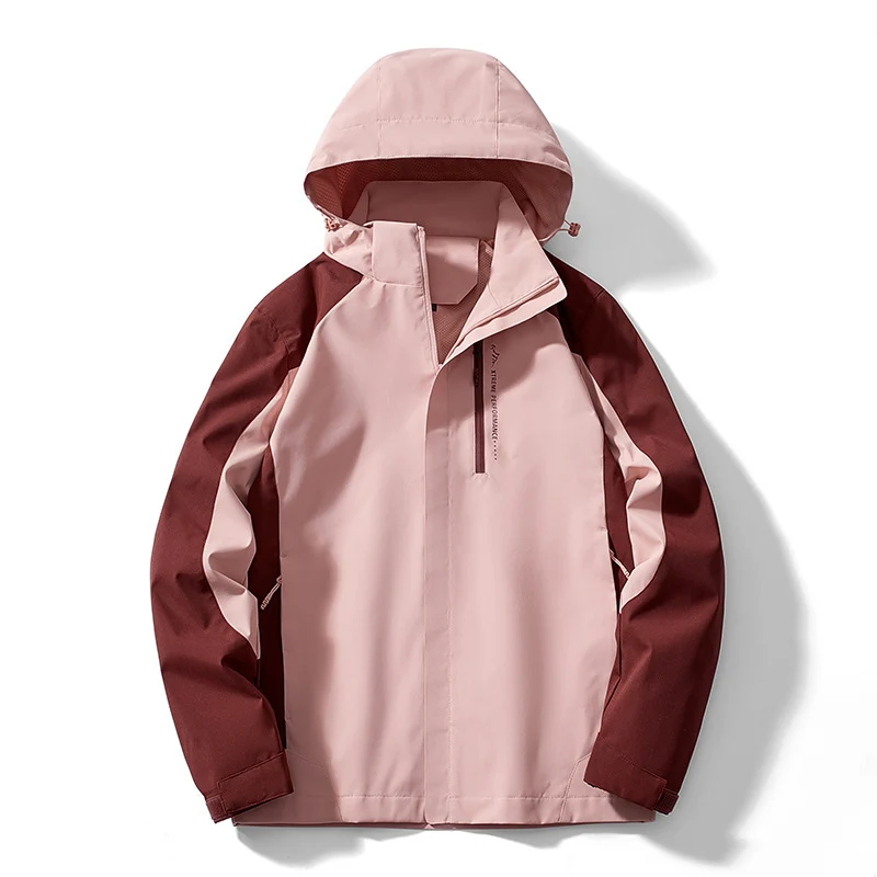 Damen zweilagige Softshell‑Regenjacke mit Kapuze, atmungsaktiver Membran und Brustzip Nord Taschen