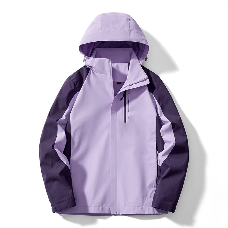 Damen zweilagige Softshell‑Regenjacke mit Kapuze, atmungsaktiver Membran und Brustzip Nord Taschen