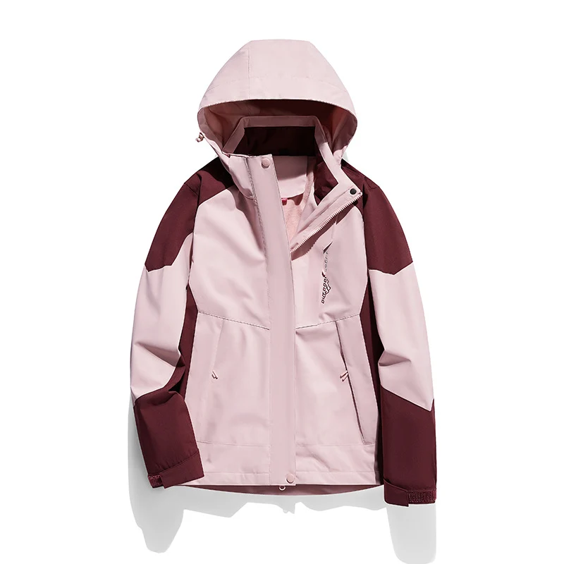 Damen zweilagige Softshell‑Outdoorjacke mit abnehmbarem Fleece‑Innenlayer und Kapuze Nord Taschen