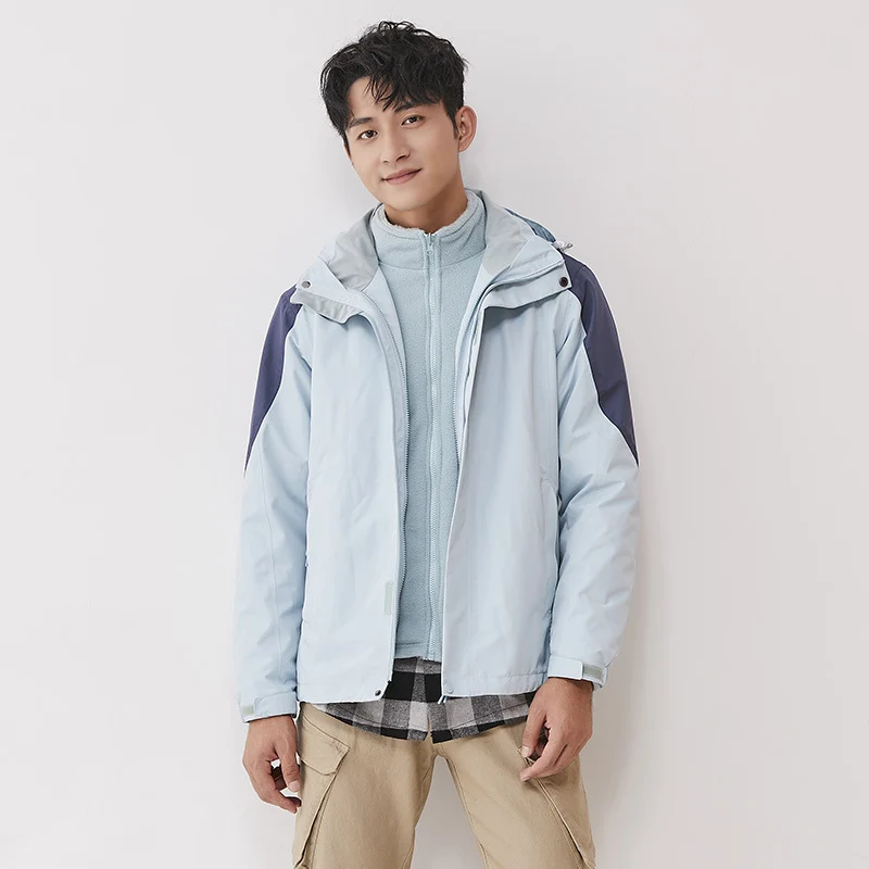 Damen zweilagige Outdoorjacke mit herausnehmbarer Fleece-Innenjacke und winddichter Membran Nord Taschen