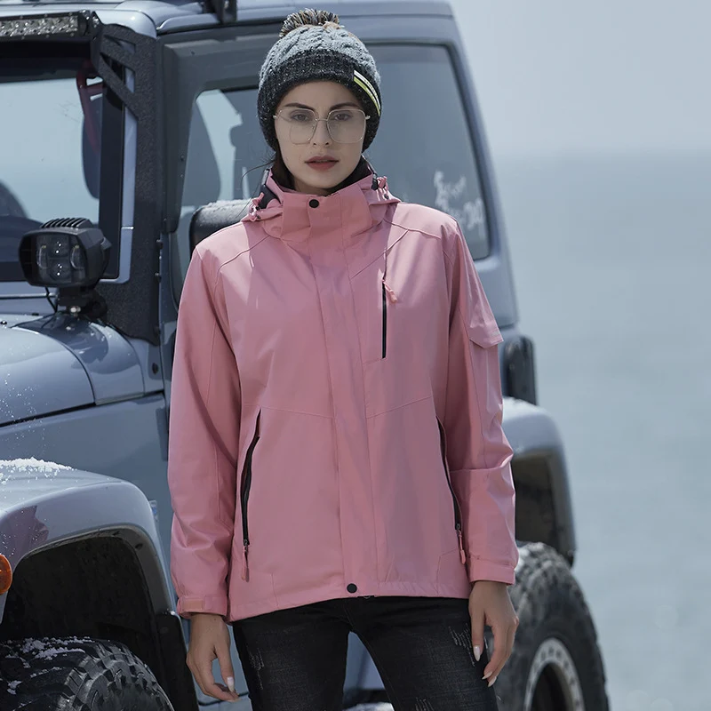 Damen technische Regen- und Freizeitjacke mit verstellbarer Kapuze und Mehrfachtaschen Nord Taschen
