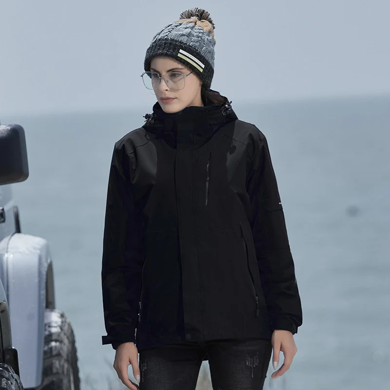 Damen technische Regen- und Freizeitjacke mit verstellbarer Kapuze und Mehrfachtaschen Nord Taschen