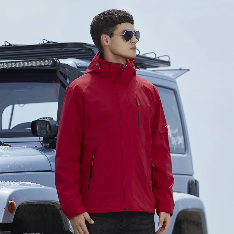 Damen technische Regen- und Freizeitjacke mit verstellbarer Kapuze und Mehrfachtaschen Nord Taschen