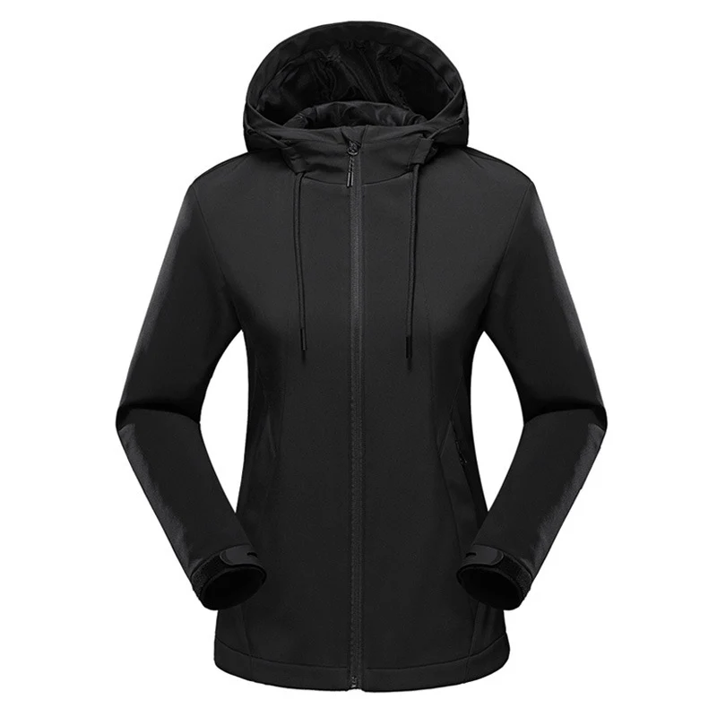 Damen taillierte Softshelljacke mit Kapuze und wasserabweisender Membran Nord Taschen