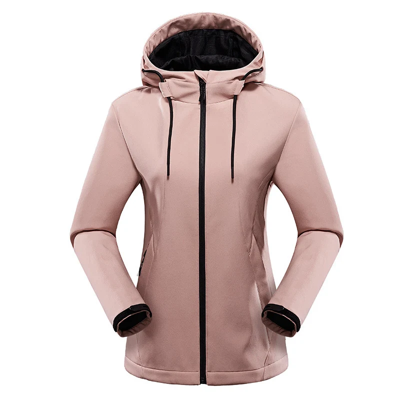 Damen taillierte Softshelljacke mit Kapuze und wasserabweisender Membran Nord Taschen