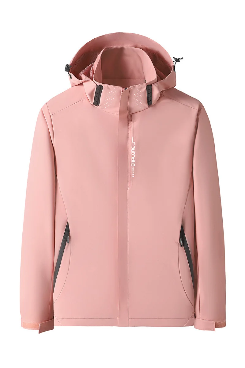 Damen Softshell Outdoorjacke mit abnehmbarer Kapuze, winddichter Membran und atmungsaktivem Meshfutter Nord Taschen