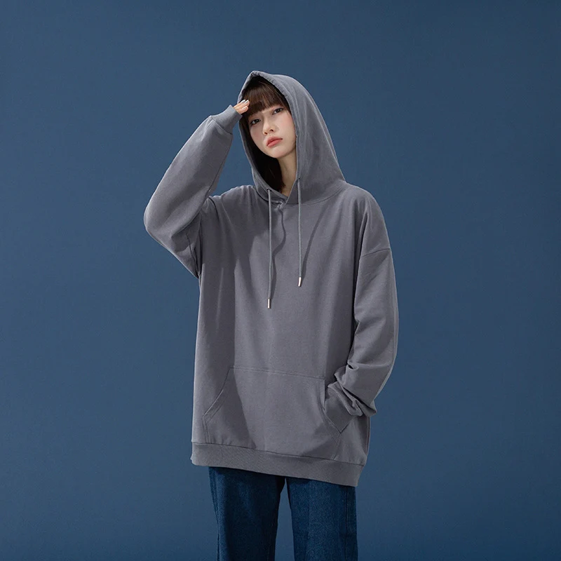 Damen Oversize-Kapuzenpullover mit Kängurutasche, tiefem Schulterfall und verstellbarer Kordel Nord Taschen