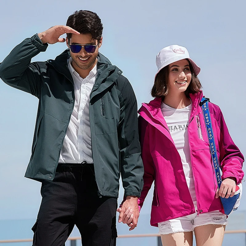 Damen Multifunktionale leichte Outdoor- und Reisejacke mit verstellbarer Kapuze Nord Taschen