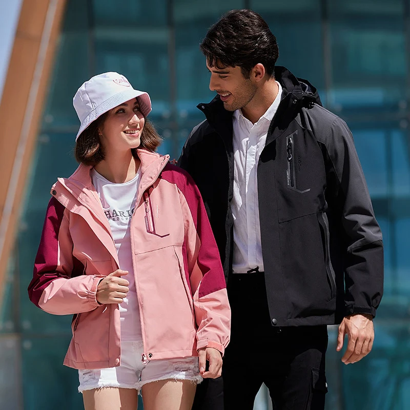 Damen Multifunktionale leichte Outdoor- und Reisejacke mit verstellbarer Kapuze Nord Taschen