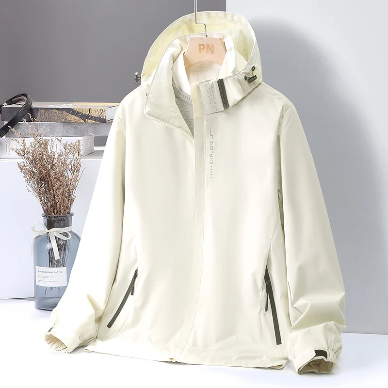 Damen leichte wasserabweisende Kapuzenjacke mit atmungsaktiver Membran und verdecktem Reißverschluss Nord Taschen