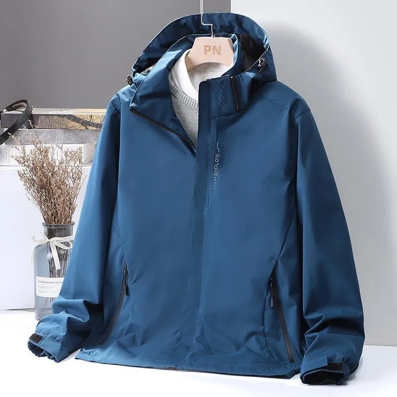 Damen leichte wasserabweisende Kapuzenjacke mit atmungsaktiver Membran und verdecktem Reißverschluss Nord Taschen