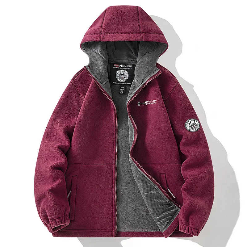 Damen Fleece-Kapuzenjacke mit wärmender Microfleece-Innenseite, durchgehendem Reißverschluss und Utility-Taschen Nord Taschen