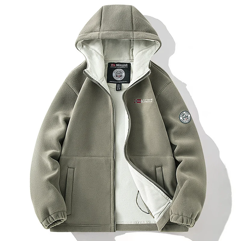 Damen Fleece-Kapuzenjacke mit wärmender Microfleece-Innenseite, durchgehendem Reißverschluss und Utility-Taschen Nord Taschen