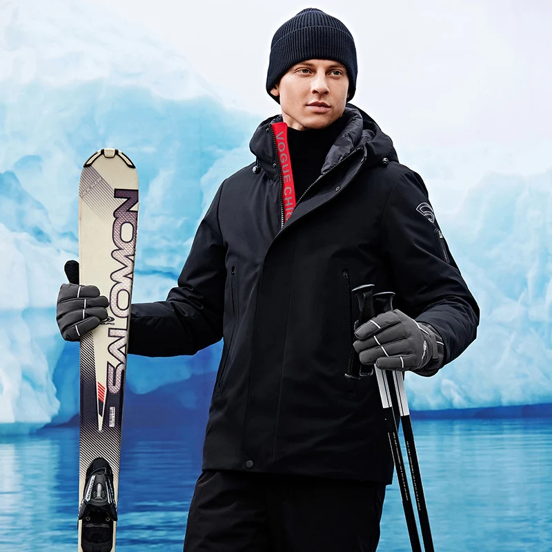 Herren winddichte und atmungsaktive Softshell-Parka mit Kapuze Nord Taschen