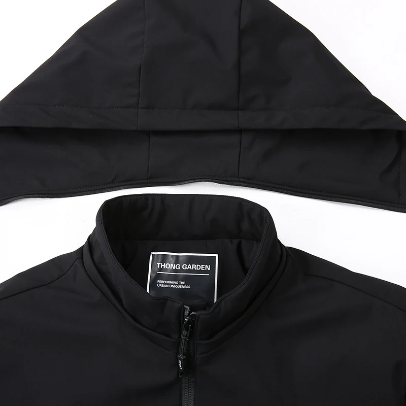 Herren Wind- und Wasserabweisende Softshell-Jacke mit Kapuze und leichtem Thermofutter Nord Taschen