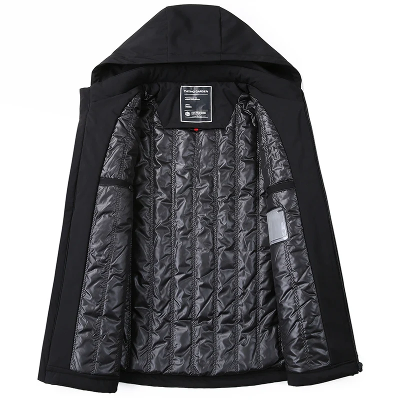 Herren Wind- und Wasserabweisende Softshell-Jacke mit Kapuze und leichtem Thermofutter Nord Taschen