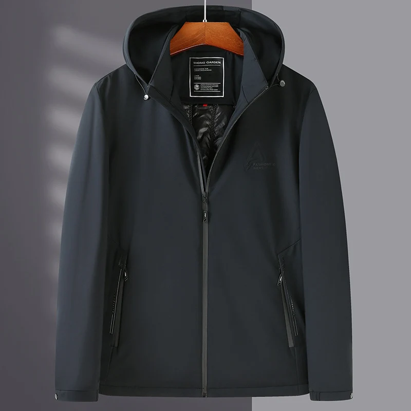 Herren Wind- und Wasserabweisende Softshell-Jacke mit Kapuze und leichtem Thermofutter Nord Taschen