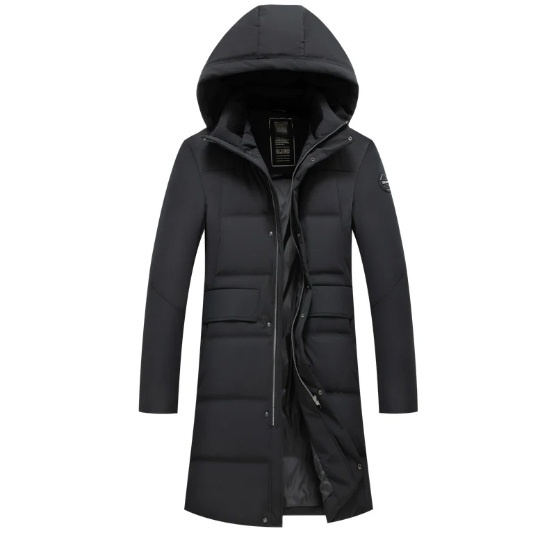 Herren wasserdichte Thermo-Parka mit Kapuze, atmungsaktiver Steppfüllung und verlängertem Schnitt Nord Taschen