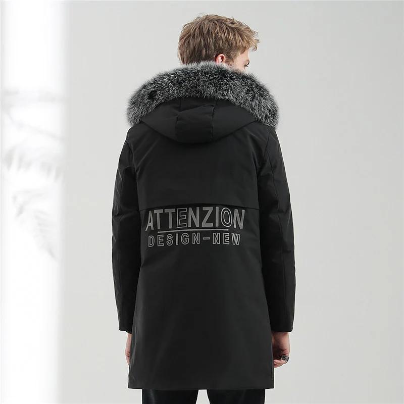 Herren Urbaner Winterparka mit abnehmbarer Kunstfellkapuze, thermoisolierender Steppfutterlage und verdecktem Reißverschluss Nord Taschen