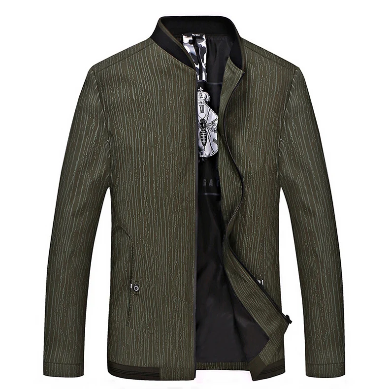 Herren Urbaner Blousonjacke mit feiner Längsstruktur, Stehkragen und verdecktem Reißverschluss Nord Taschen