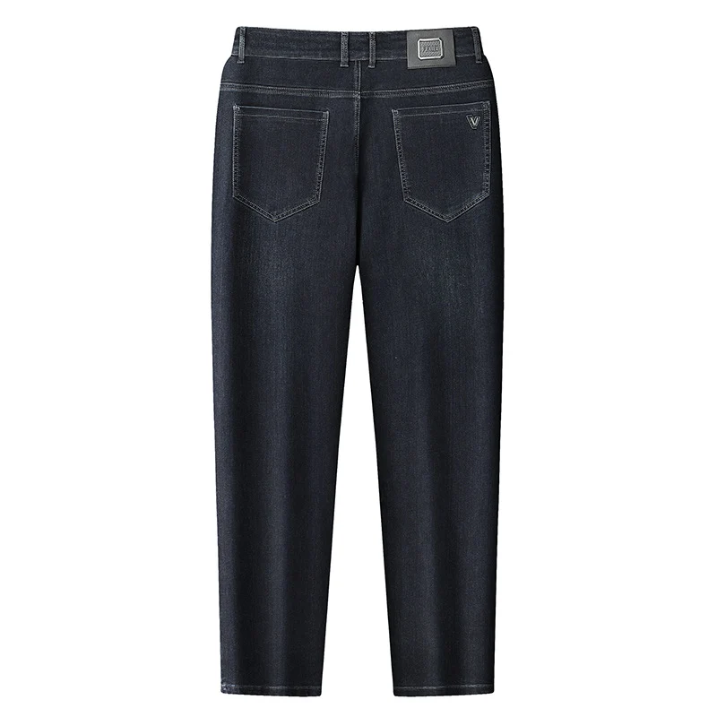 Damen Hochtaillierte Slim-Ankle-Jeans mit elastischem Bund und dezenter Used‑Waschung Nord Taschen
