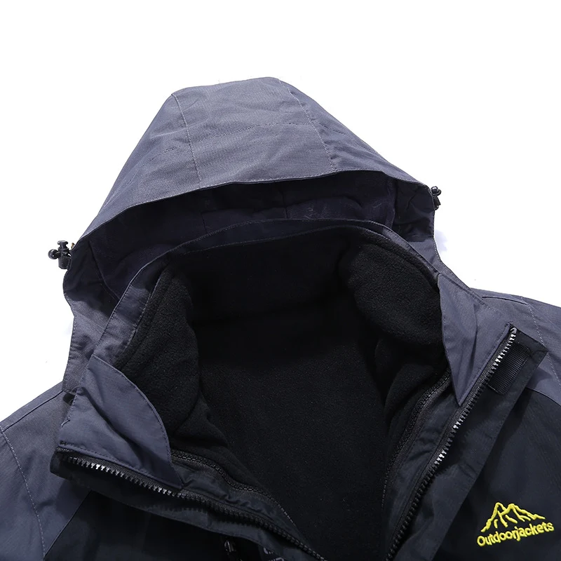 Unisex Wasserfeste atmungsaktive Outdoorjacke mit abnehmbarer Kapuze und Multifunktions-Taschen Nord Taschen