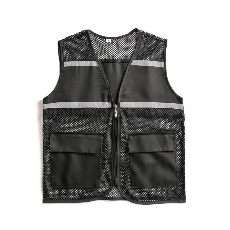 Unisex Sichtbare Utility-Weste mit atmungsaktivem Mesh, Reflektorbändern und großzügigen Fronttaschen Nord Taschen