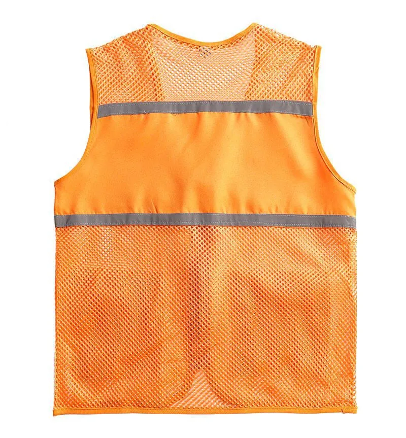 Unisex Sichtbare Utility-Weste mit atmungsaktivem Mesh, Reflektorbändern und großzügigen Fronttaschen Nord Taschen