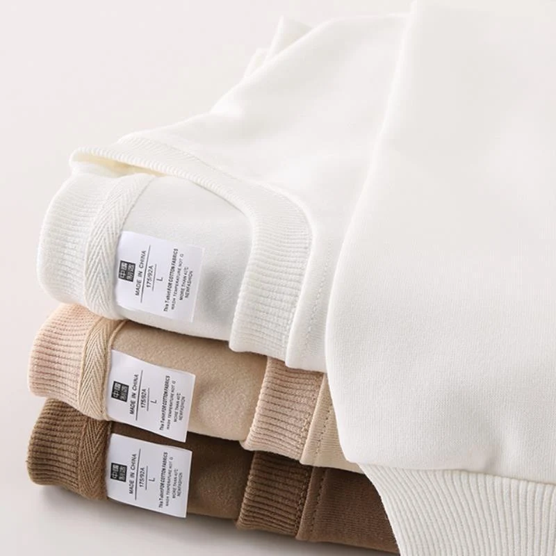 Unisex Oversize Baumwoll-Fleece Sweatshirt mit Rundhalsausschnitt, Rippbündchen und schwerer Qualität Nord Taschen