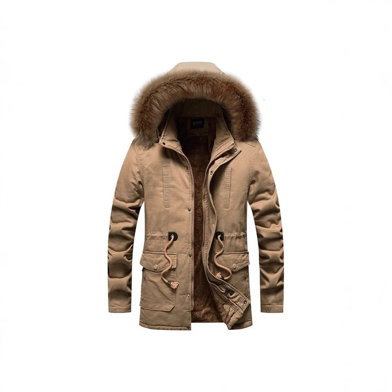 Herren Winterparka mit Kunstfellkapuze und Teddyfutter Nord Taschen