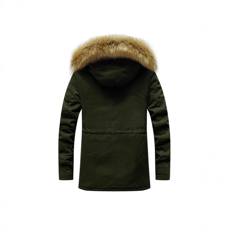 Herren Winterparka mit Kunstfellkapuze und Teddyfutter Nord Taschen