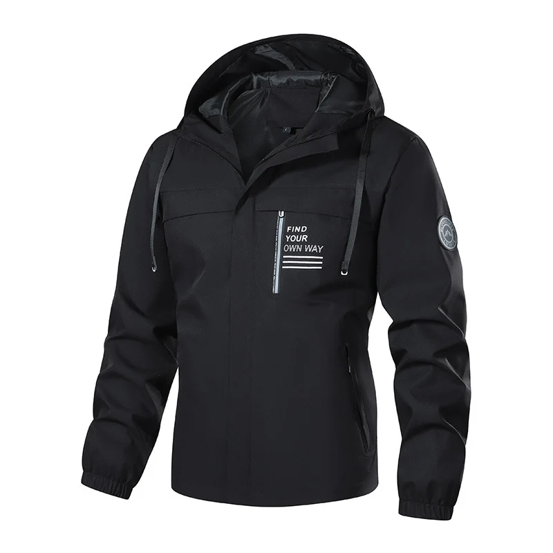 Herren Wind- und Wasserabweisende Kapuzenjacke mit Teddyfleece-Innenfutter und Reißverschlusstaschen Nord Taschen