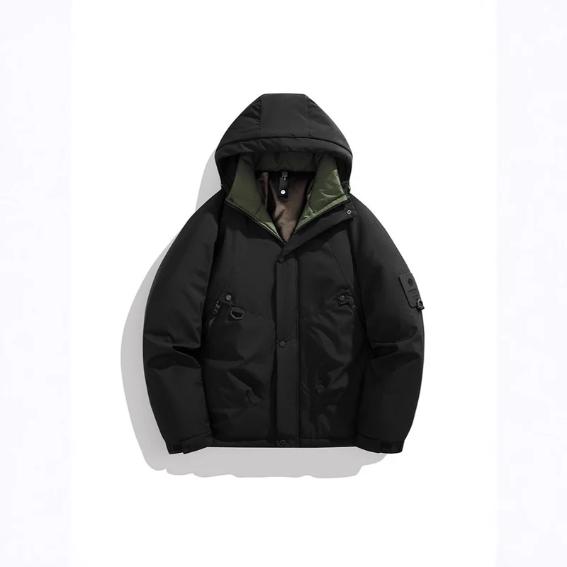 Herren Wattierte Outdoorjacke mit Kapuze, Multifunktionstaschen und winddichter Außenlage Nord Taschen