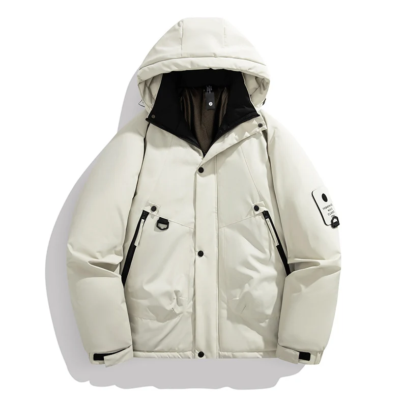 Herren Wattierte Outdoorjacke mit Kapuze, Multifunktionstaschen und winddichter Außenlage Nord Taschen