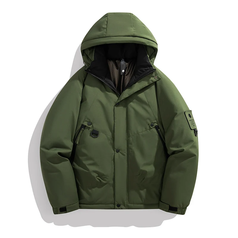 Herren Wattierte Outdoorjacke mit Kapuze, Multifunktionstaschen und winddichter Außenlage Nord Taschen