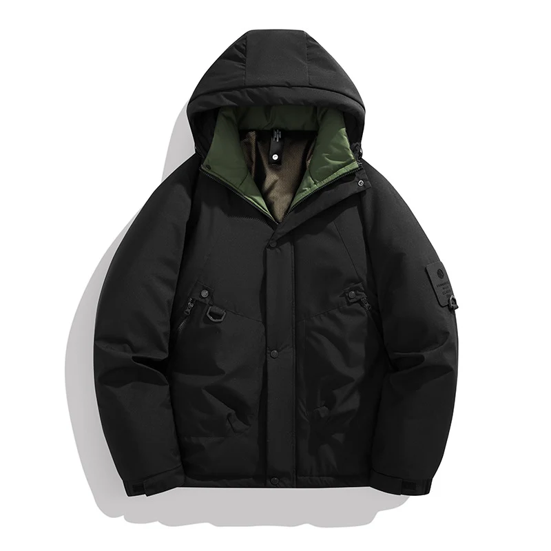 Herren Wattierte Outdoorjacke mit Kapuze, Multifunktionstaschen und winddichter Außenlage Nord Taschen