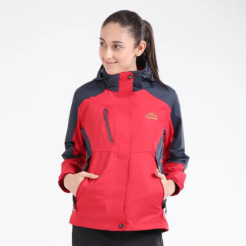 Herren Wasserdichte und atmungsaktive Outdoor-Softshelljacke mit Kapuze Nord Taschen