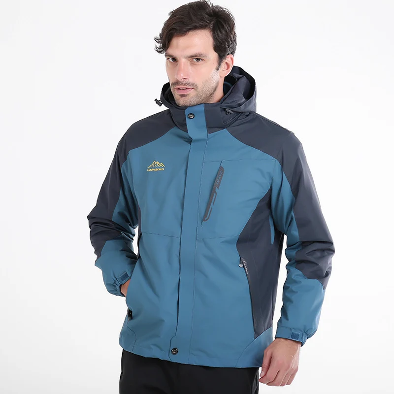 Herren Wasserdichte und atmungsaktive Outdoor-Softshelljacke mit Kapuze Nord Taschen