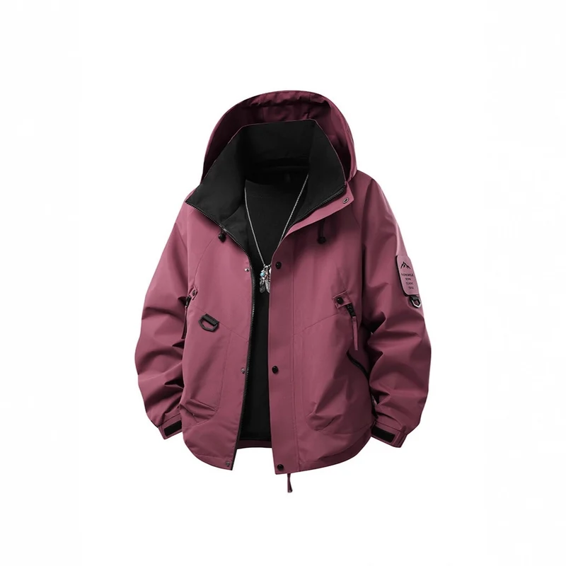 Herren Wasserabweisende Kapuzen‑Utility‑Jacke mit Multitaschen, Kordelzug und Reißverschluss Nord Taschen