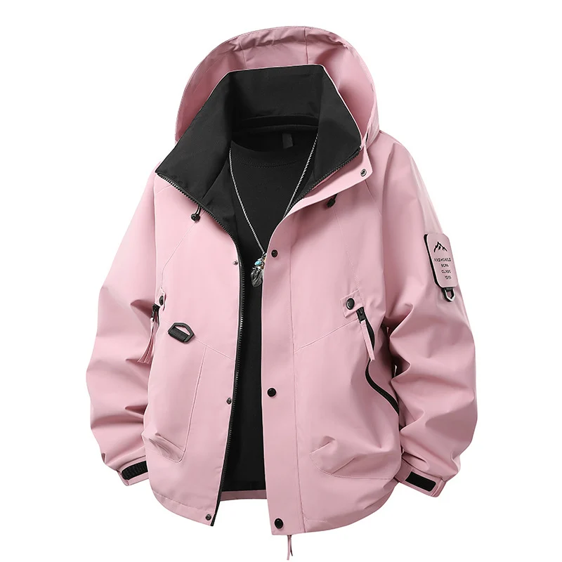 Herren Wasserabweisende Kapuzen‑Utility‑Jacke mit Multitaschen, Kordelzug und Reißverschluss Nord Taschen