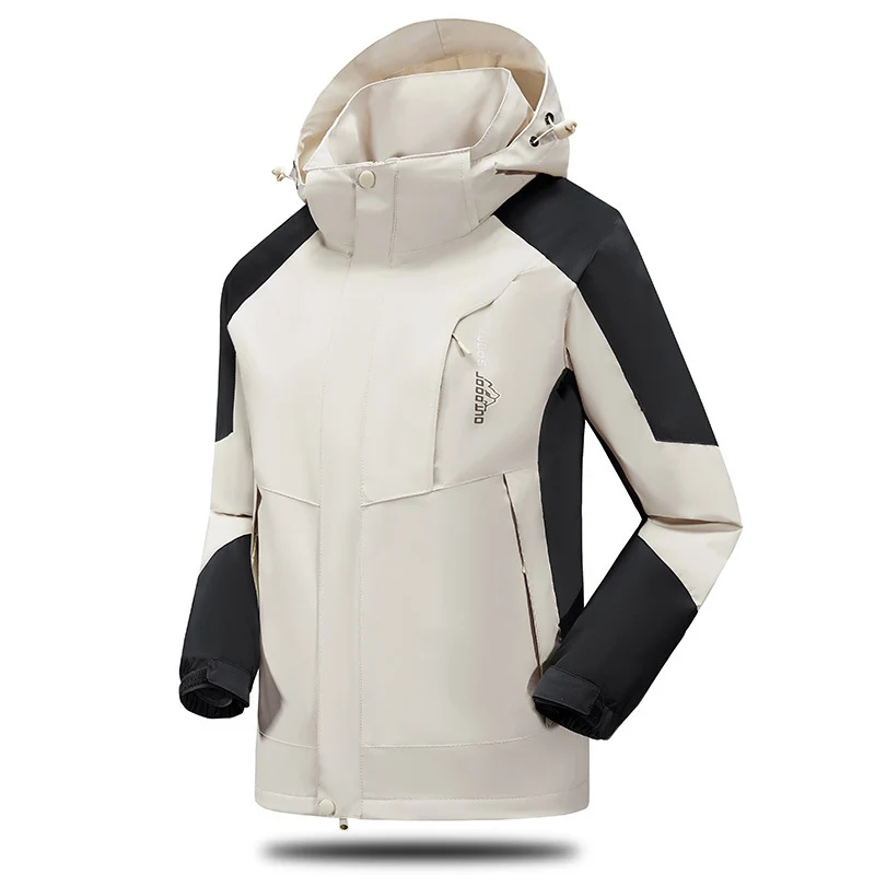 Herren Wasser- und winddichte Softshell‑Outdoorjacke mit verstellbarer Kapuze und Reißverschlusstaschen Nord Taschen