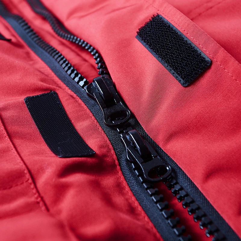 Herren warmer Daunenparka mit abnehmbarer Kapuze und Mehrfach‑Utility-Taschen Nord Taschen