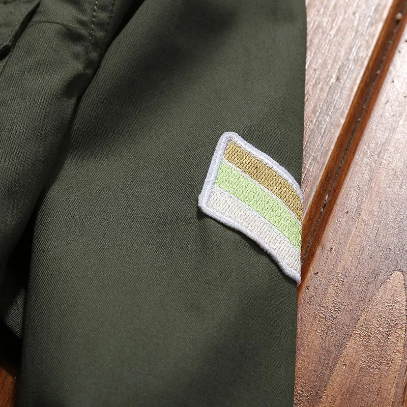 Herren Utility-Hemdjacke mit Brusttaschen, Schulterklappen und Badge-Applikationen Nord Taschen