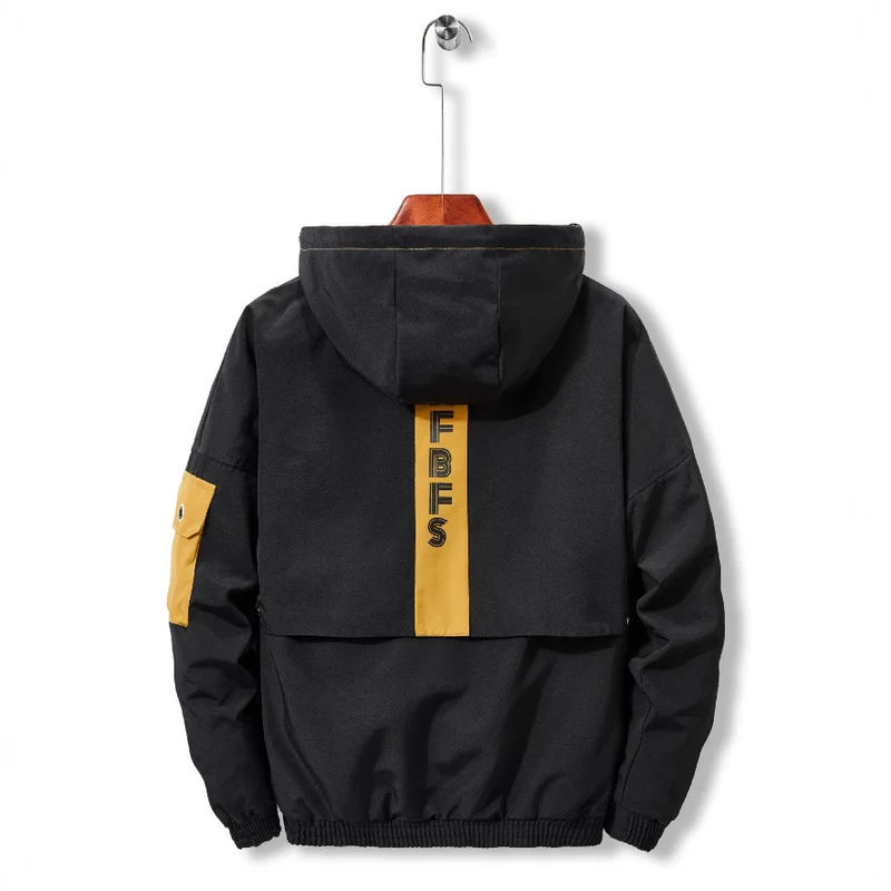 Herren Utility-Fieldjacke mit Kapuze, Mehrfachtaschen und kontrastierender Innenblende Nord Taschen