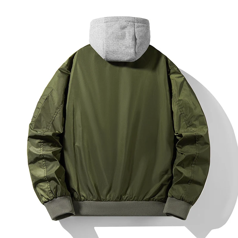 Herren Urban-Bomberjacke mit integriertem Kapuzenlayer, kontrastiertem Thermofutter und Ärmeltasche Nord Taschen